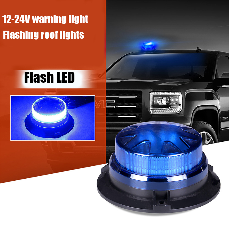 Home Security Police - Magnetische Basis LED Blauw Noodstroboscoop Auto