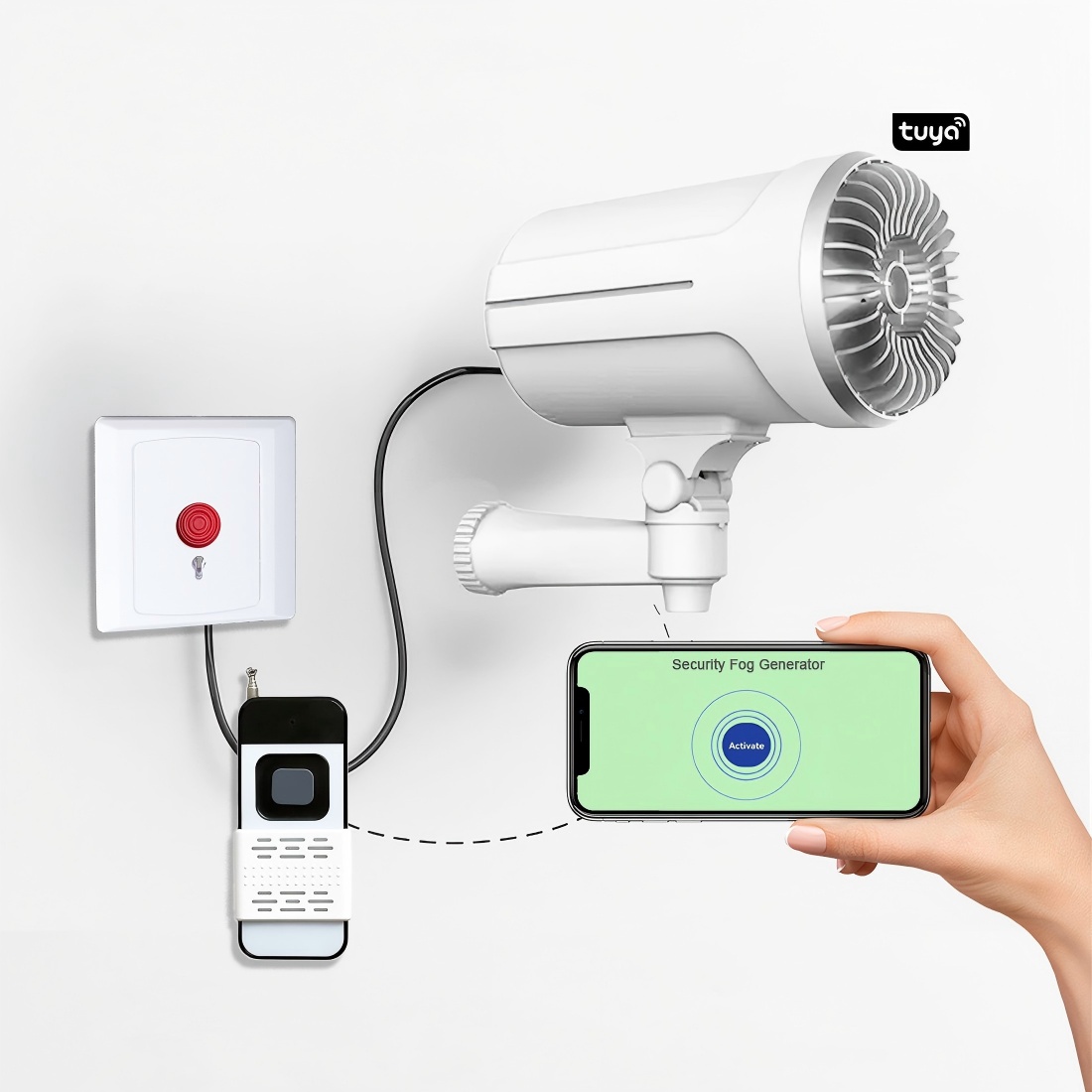 Home Security Fog System - Beveiligingsmistinstallatie anti-diefstal rookmachine beveiligingsalarmsysteem sieraden huisbeveiliging