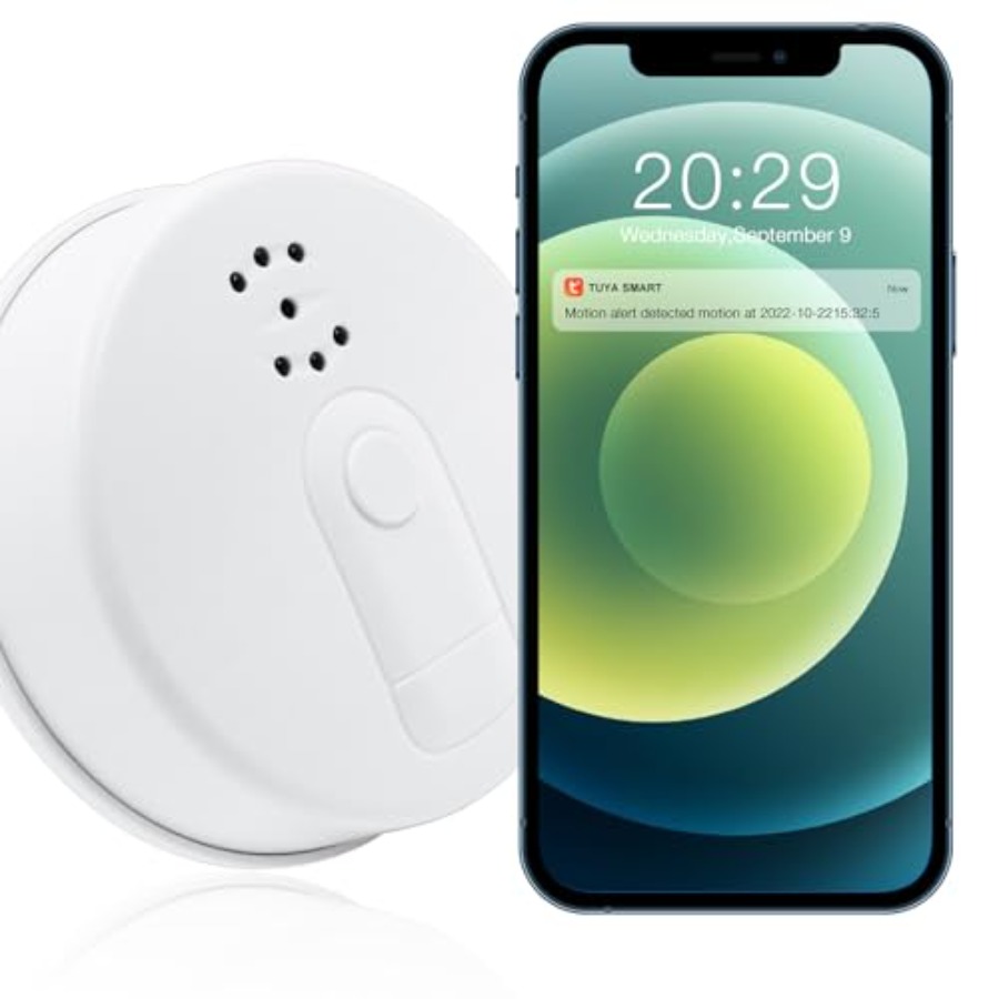 Home Security Hidden Cameras - Huisbeveiliging nanny cam in rookmelderdesign, ABS