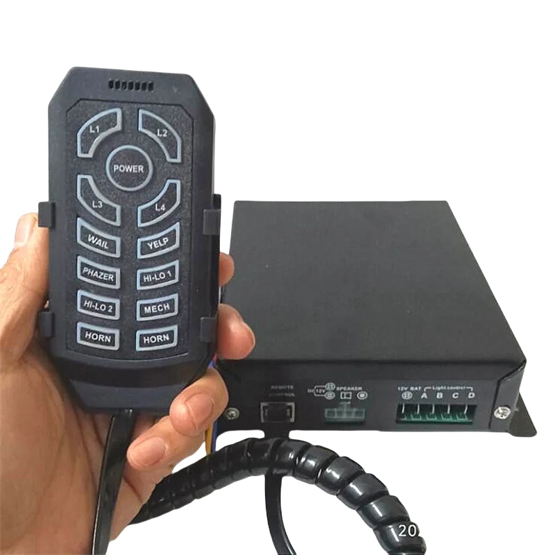 Home Security Police - 200W politie sirene versterkers noodauto-alarmsirene met