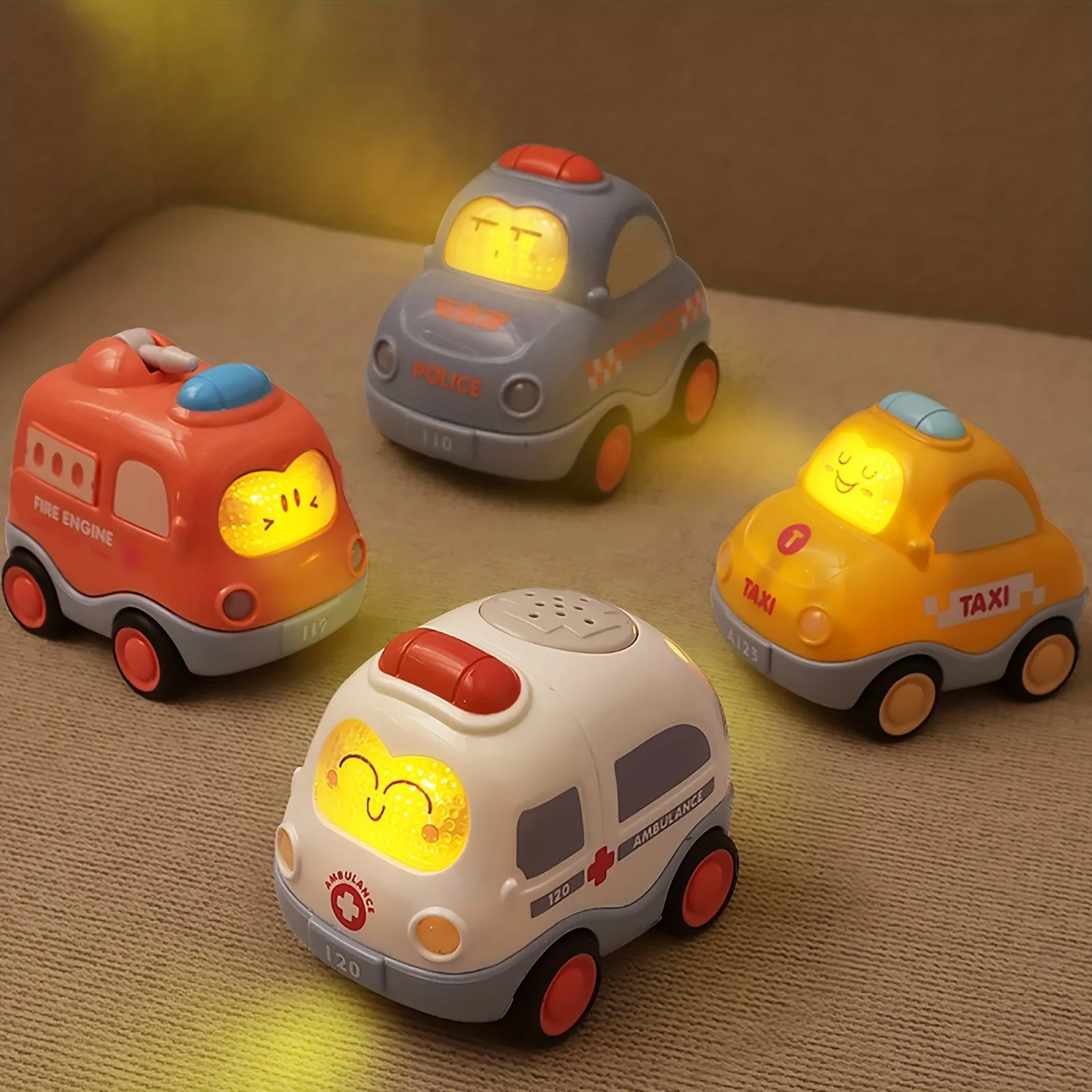 Home Security Police - Achteruitrijdende speelgoedauto's voor peuters met licht