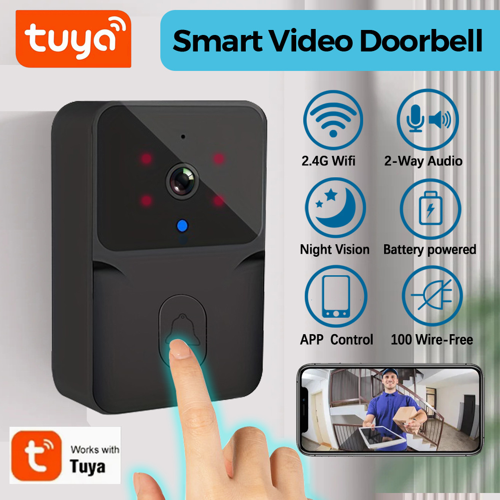 Home Security Doorbell Camera - Tuya draadloze slimme videodeurbel, 2.4G WiFi-beveiligingscamera
