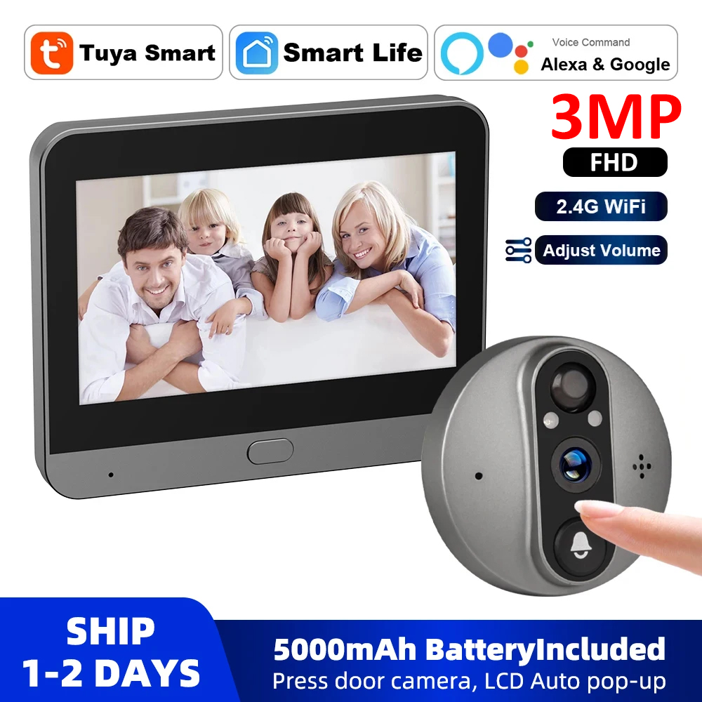 3MP 2.4G Wifi Smart Tuya Kijkg - Home Security Doorbell Camera recensie en prijs