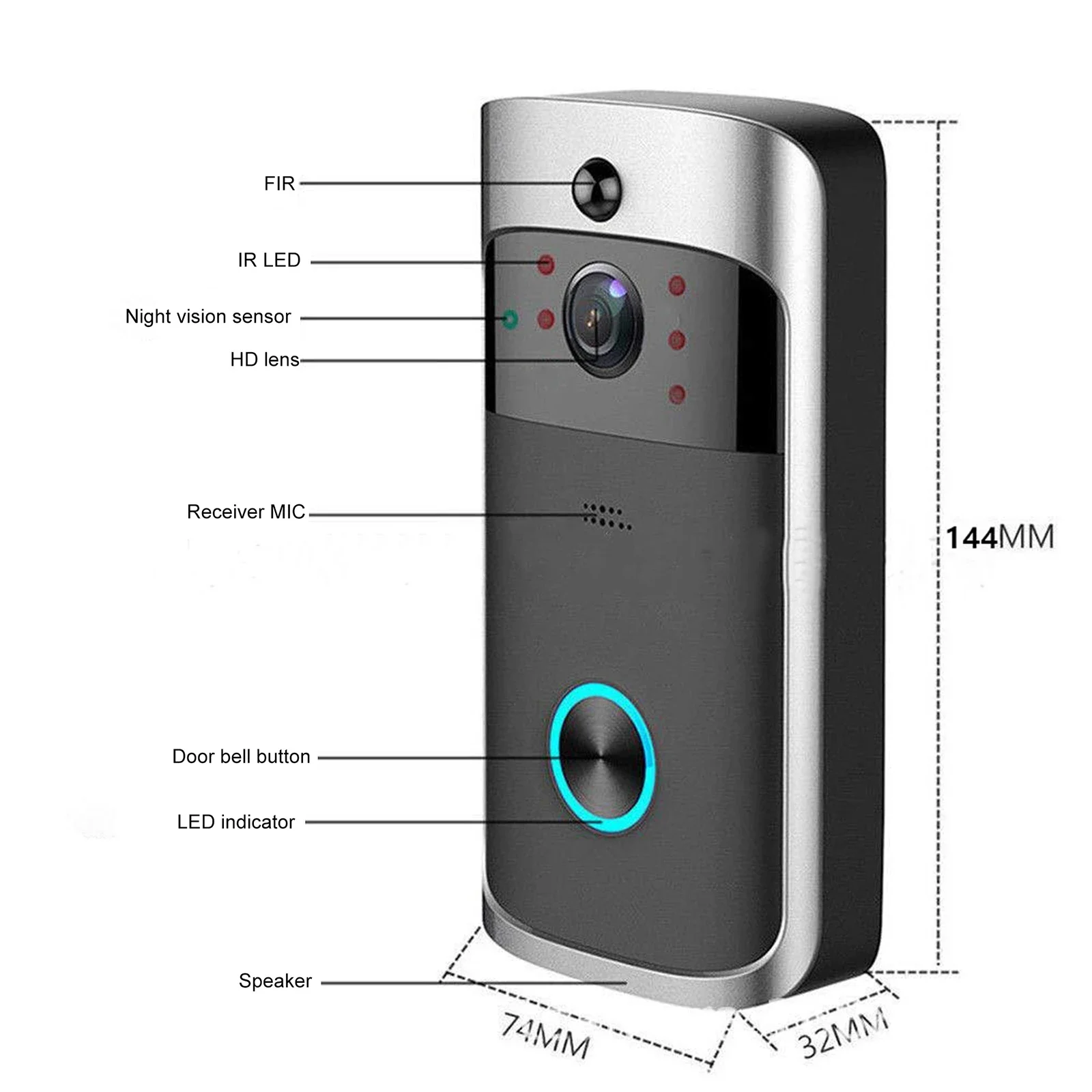 2026 NIEUWE V5 Video Deurbel W - Home Security Doorbell Camera recensie en prijs