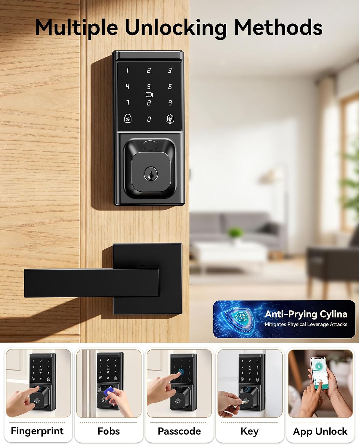 Slimme nachtslot met 2 hendels - Door Lock Smart Keypad recensie en prijs