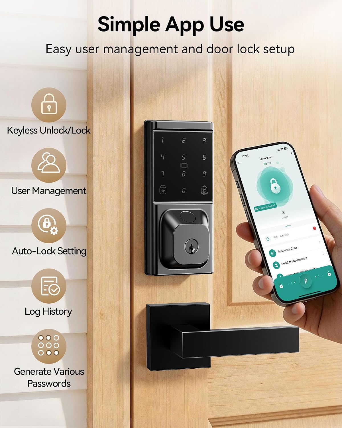 Slimme nachtslot met 2 hendels - Door Lock Smart Keypad recensie en prijs