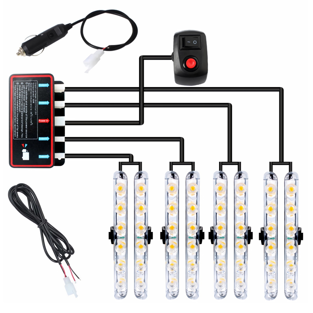 1 Set 8*6 Led Licht Voor Auto  - Home Security Police recensie en prijs