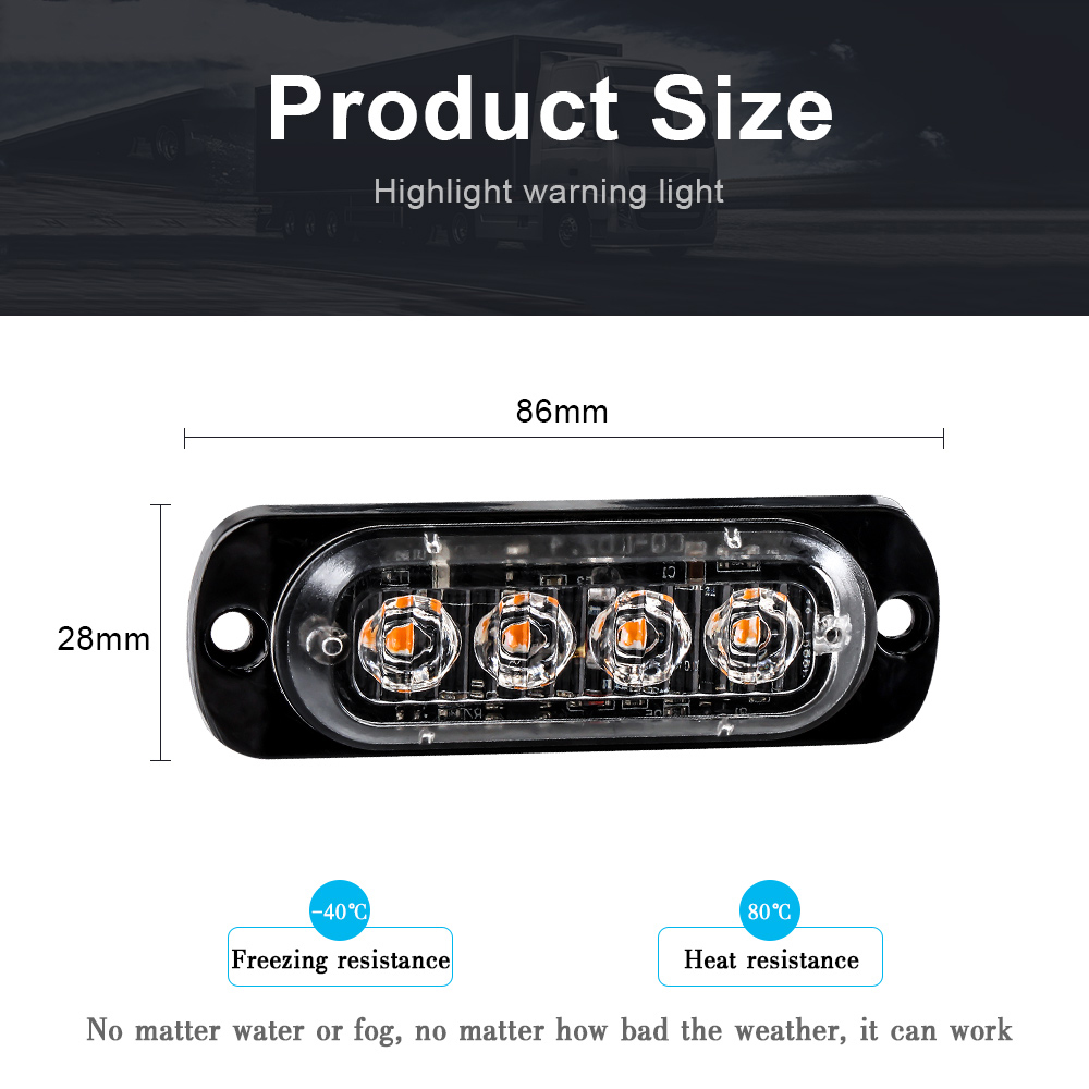4LED Auto Strobe Waarschuwings - Home Security Police recensie en prijs