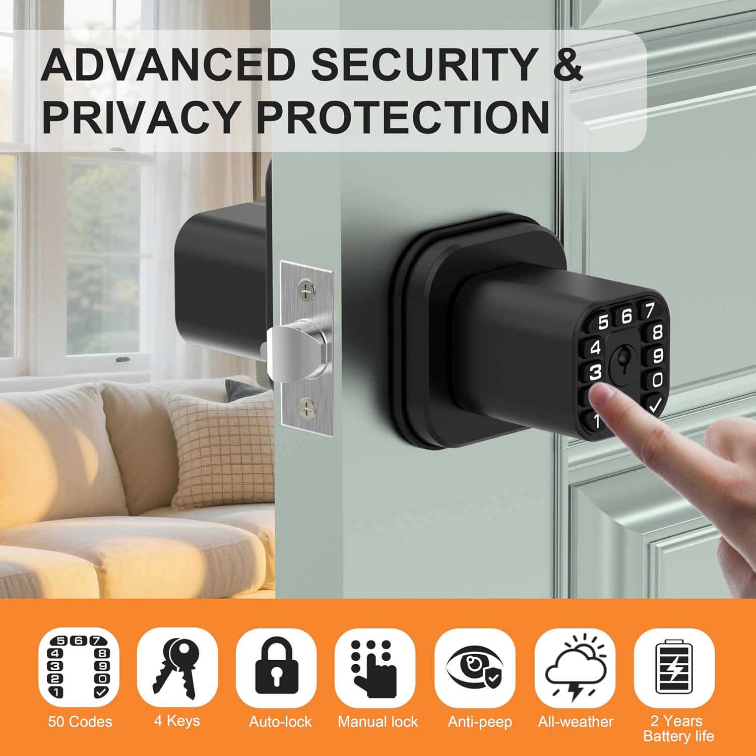 Dubbelzijdig toetsenborddeursl - Door Lock Smart Keypad recensie en prijs