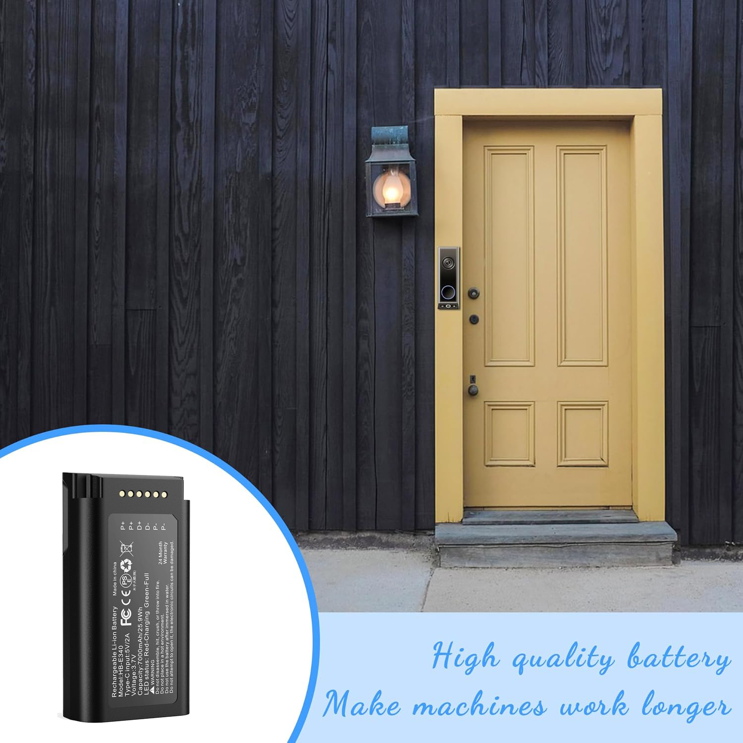 7000mAh oplaadbare lithiumbatt - Home Security Eufy recensie en prijs