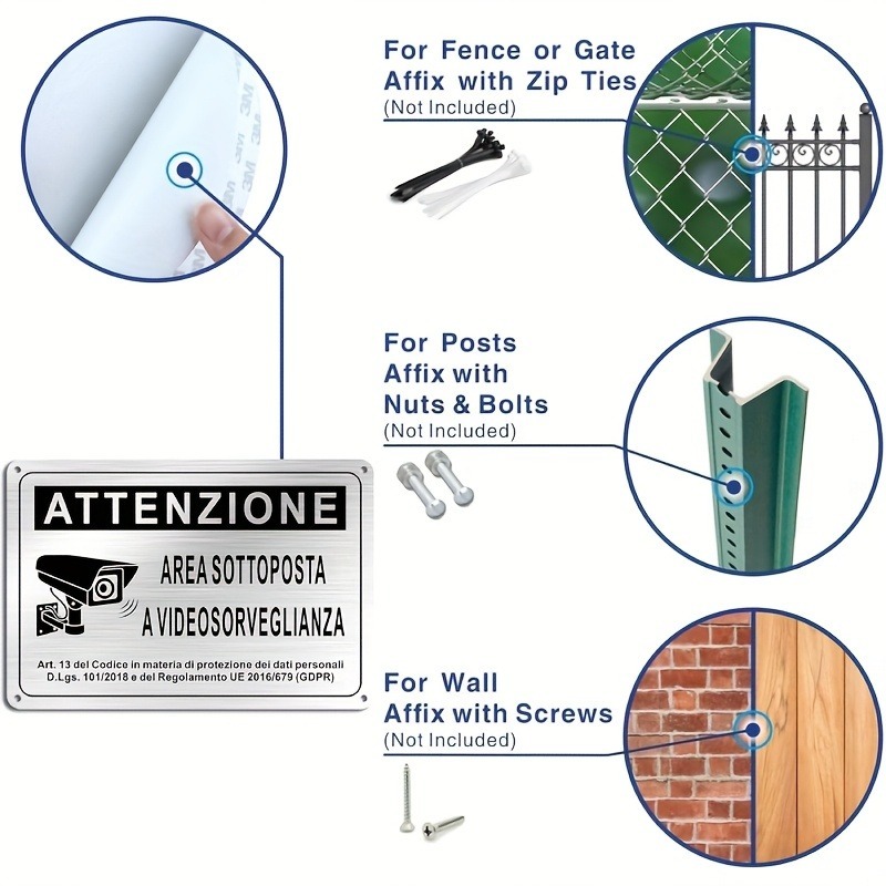 Italiaans veiligheidsbord 20X3 - Home Security Police recensie en prijs